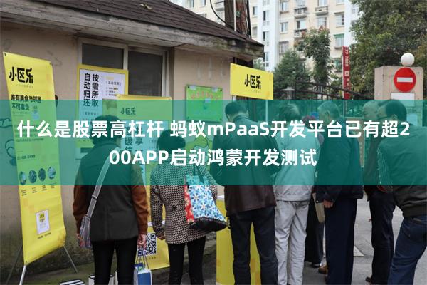 什么是股票高杠杆 蚂蚁mPaaS开发平台已有超200APP启动鸿蒙开发测试