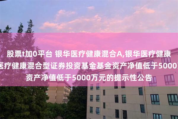 股票t加0平台 银华医疗健康混合A,银华医疗健康混合C: 关于银华医疗健康混合型证券投资基金基金资产净值低于5000万元的提示性公告