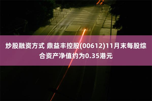 炒股融资方式 鼎益丰控股(00612)11月末每股综合资产净值约为0.35港元